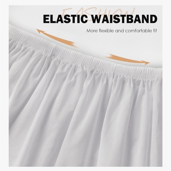 Cotton Half Slip Lightweight Skirt Extender Underskirt for Women 3 Tiered Lace - Picture 5 of 6